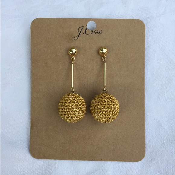 J. Crew Jewelry - J Crew gold dangle ball Earrings